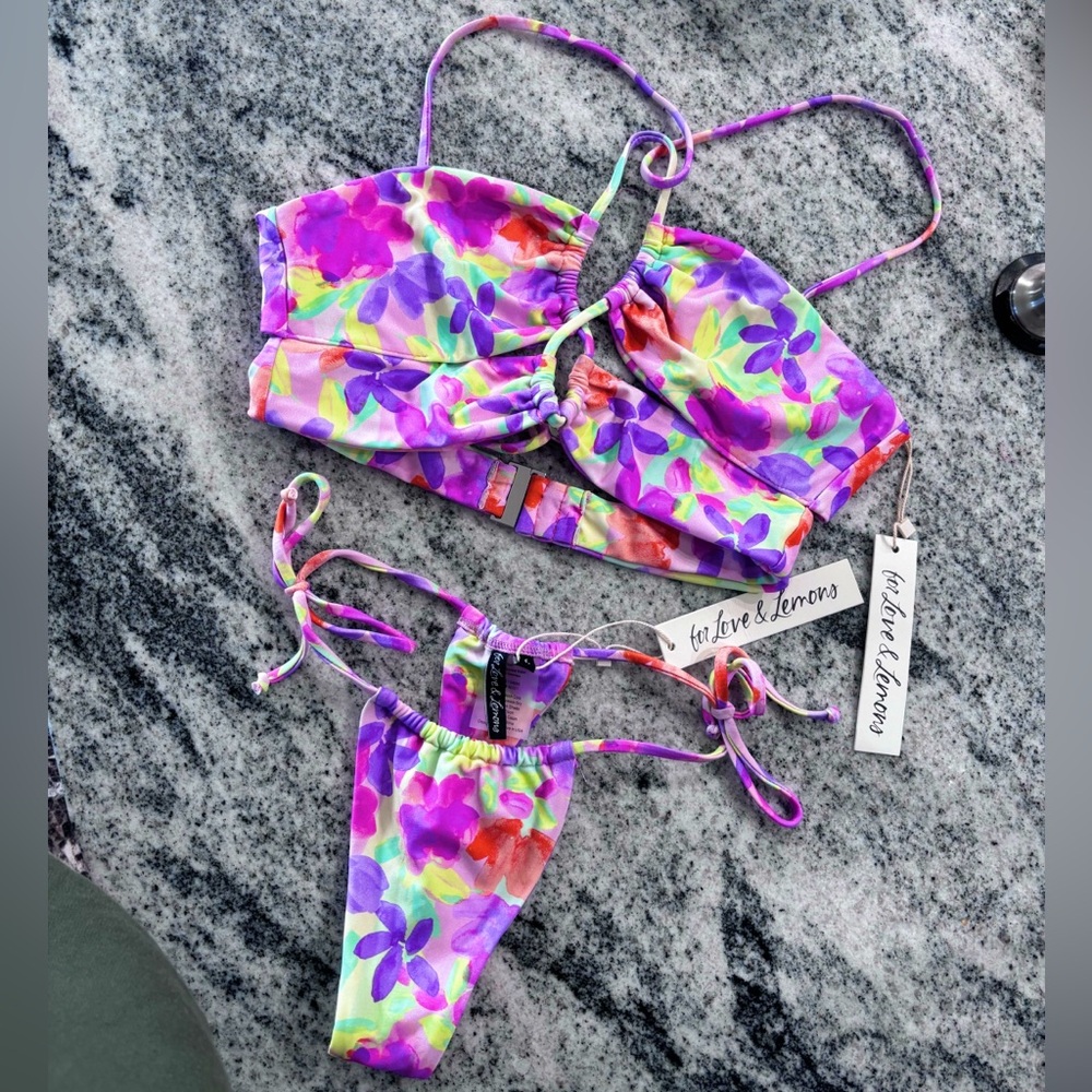 NWT For Love and Lemons Cydney Bikini set - XS